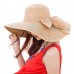's Folable Floppy Hat Big Bowknot Straw Hat Wide Brim Beach Hat 50+ UPF Sun  eb-02093119
